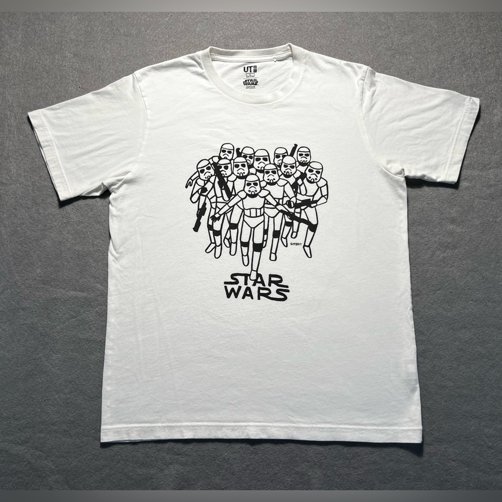 Star Wars x Uniqlo Men’s Large White Stormtrooper Graphic T-Shirt Cotton